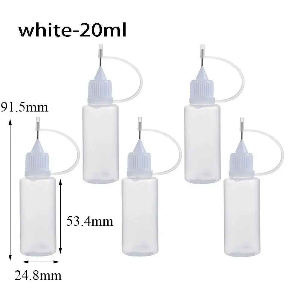 5PCS Needle Tip Glue Applicator Bottles 5-100ML DIY Craft Quilling Tool