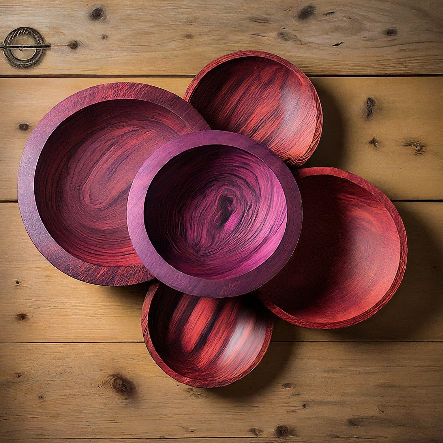 PURPLEHEART ROSETTE BLANK 6″X 6″X 3/8″ WOOD TURNING LUMBER -FREE SHIPPING