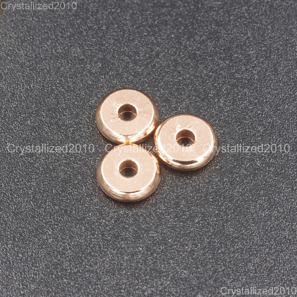 Solid Metal Round Rondelle Slice Bracelet Necklace Connector Charm Spacer Beads