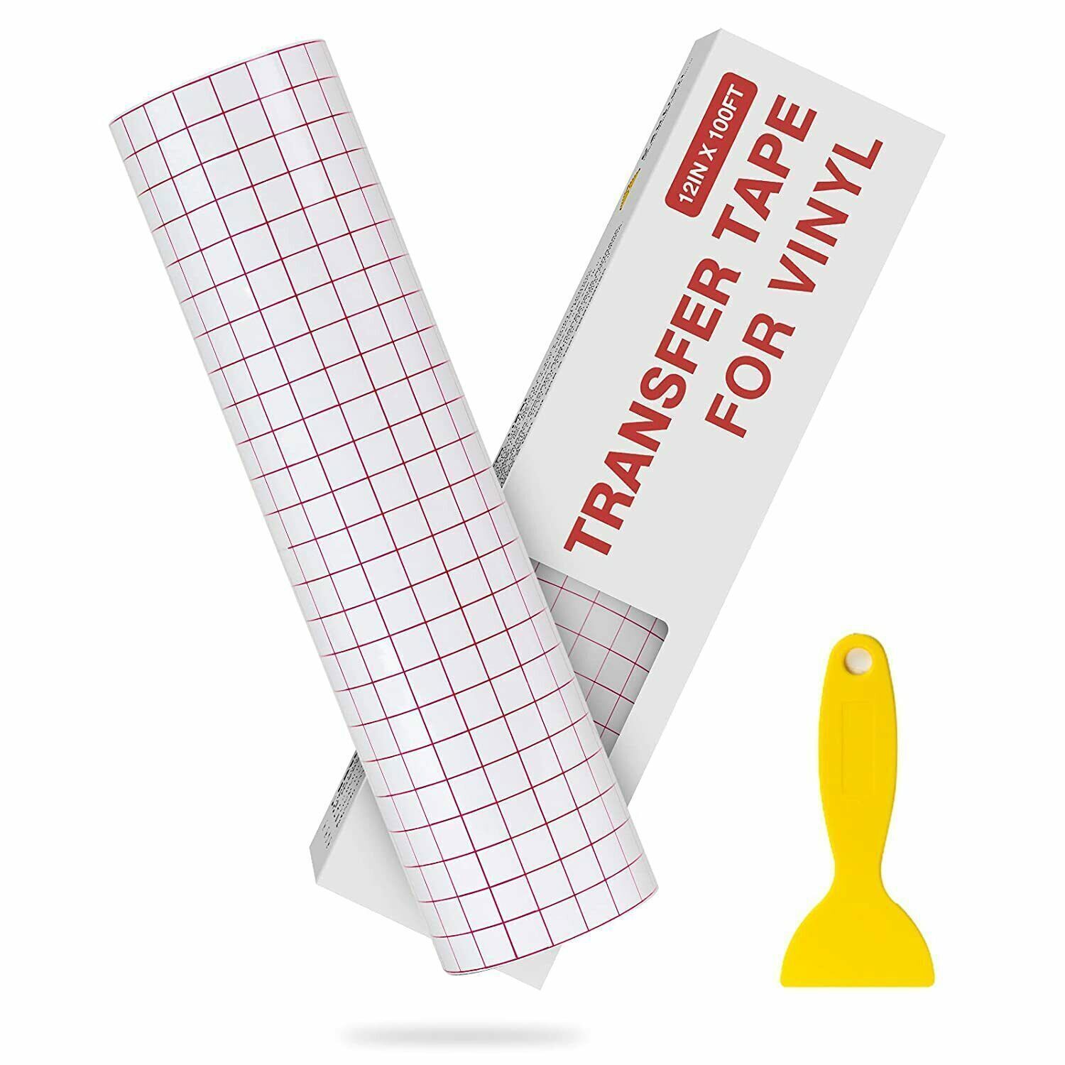 Vinyl Transfer Tape – 12″ x 100FT Transfer Paper for Adhesive Vinyl, Stickers