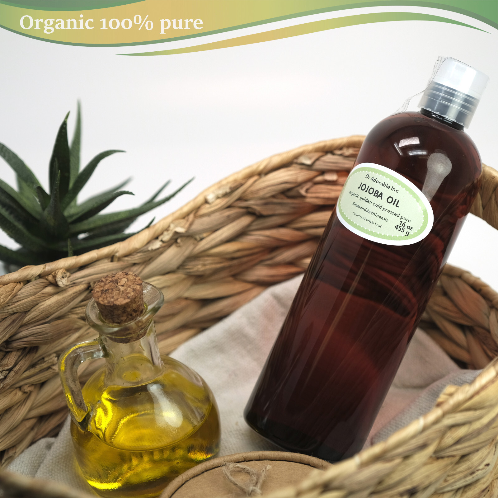 FRESH ORGANIC JOJOBA OIL PURE EXTRA VIRGIN GOLDEN COLD PRESSED 2OZ -GALLON