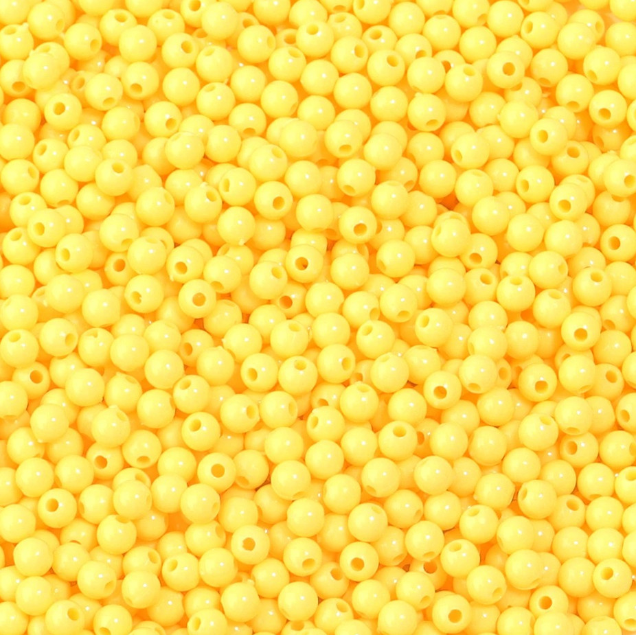 1000PCS 4mm Acrylic Spacer Beads Mini Round DIY Jewelry Making Craft