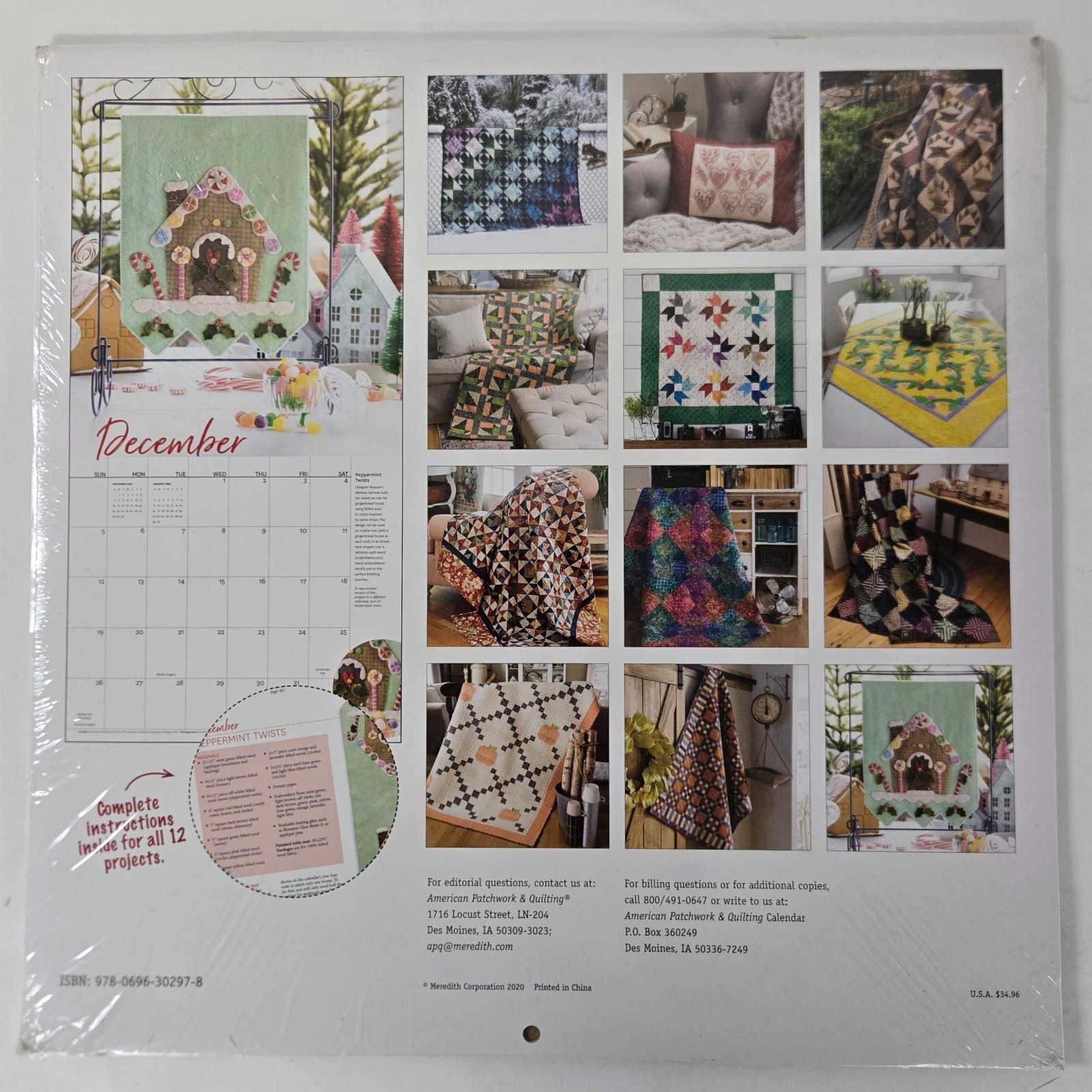 8 SEALED American Patchwork Quilting Calendars 2008-2021 BH&G ~ 12 Patterns Each