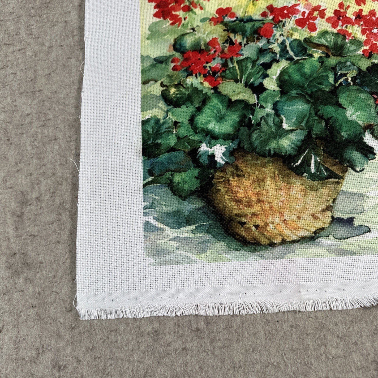 2005 Candamar Designs Geranium Basket 51552 Counted Cross Stitch Canvas