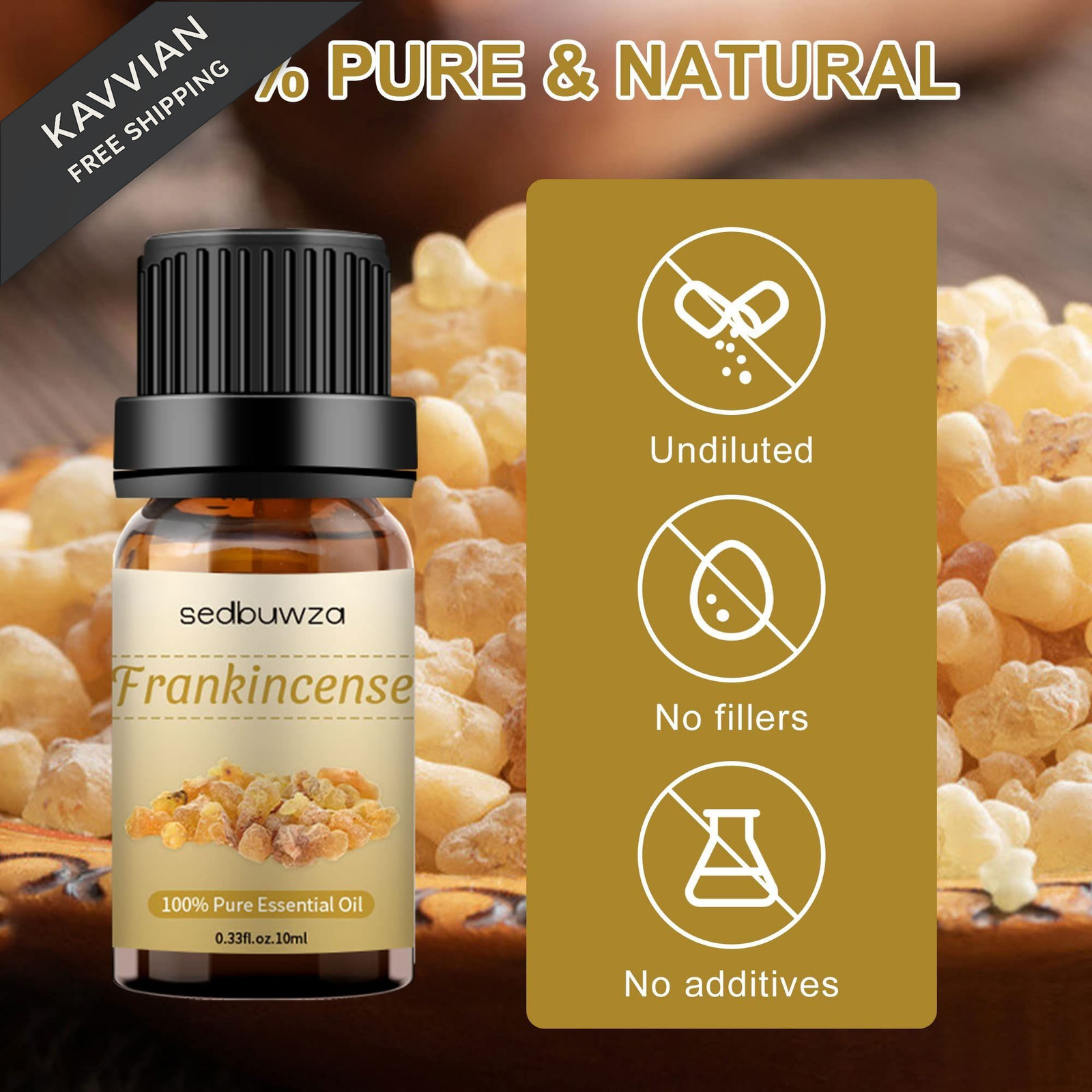 Sedbuwza Myrrh Frankincense 0.33 Fl Oz (Pack of 2), +