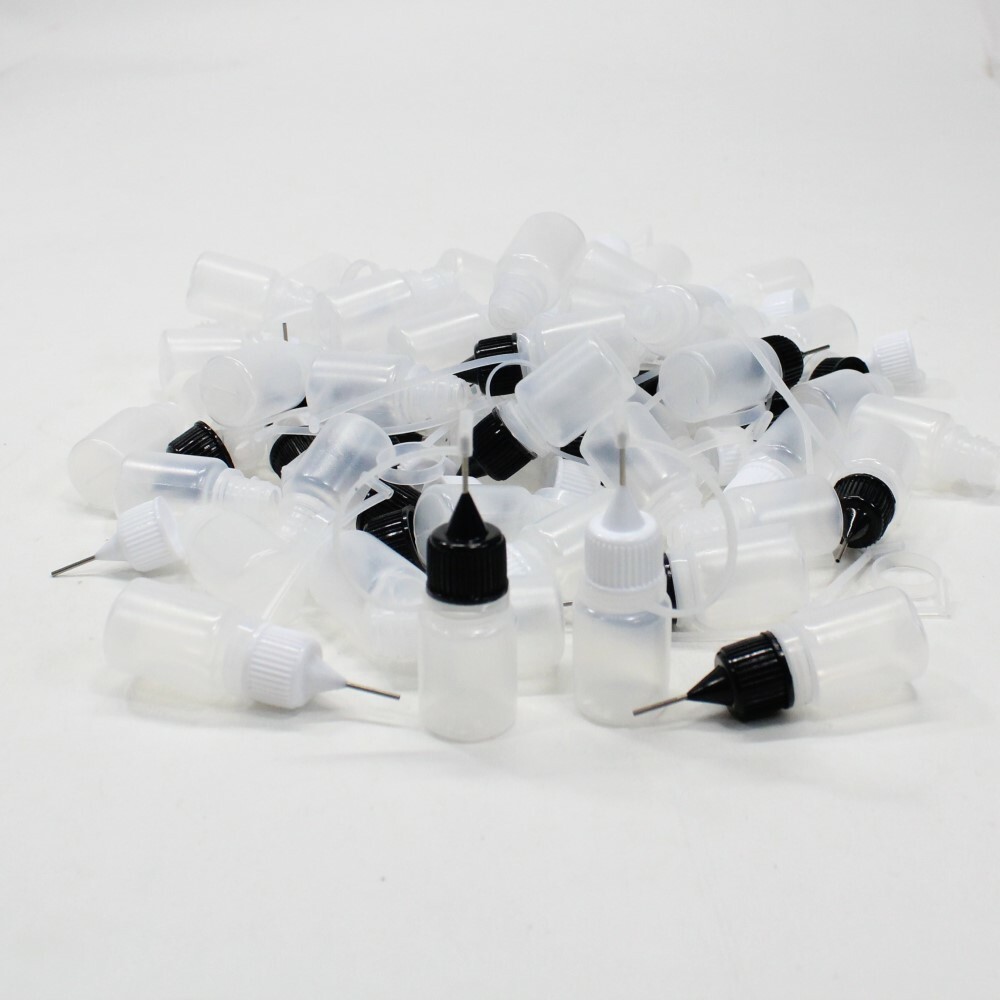 Plastic Dropper Bottles with Precision Metal Needle Tip 5 ml /0.17oz – Bulk Lots