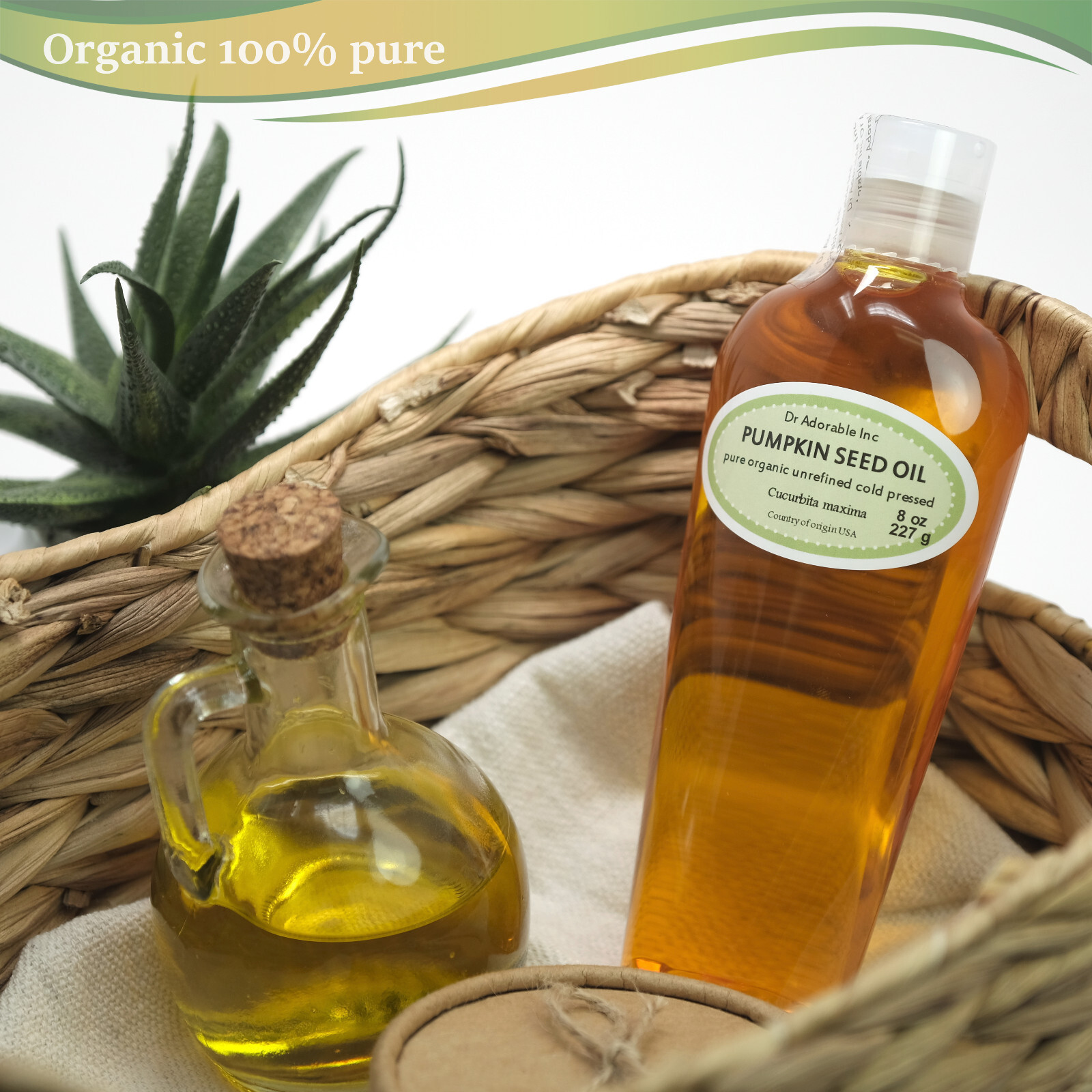 PUMPKIN SEED OIL UNREFINED BY DR.ADORABLE ORGANIC COLD PRESSED 2oz-UP TO 7LB