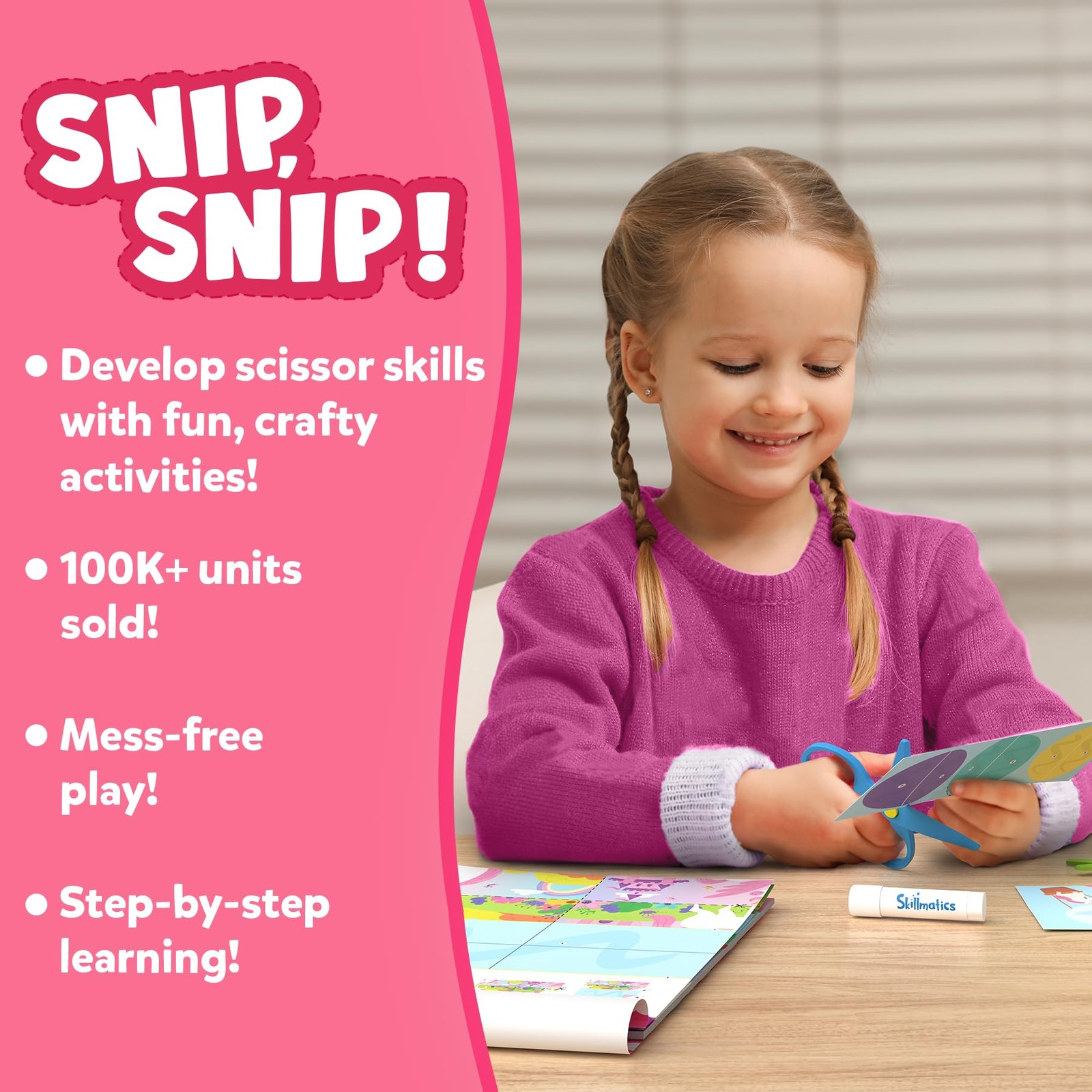 Scissor Skills Activity Book – Snip Snip, 25 Fun Cutting & Creative Activitie…