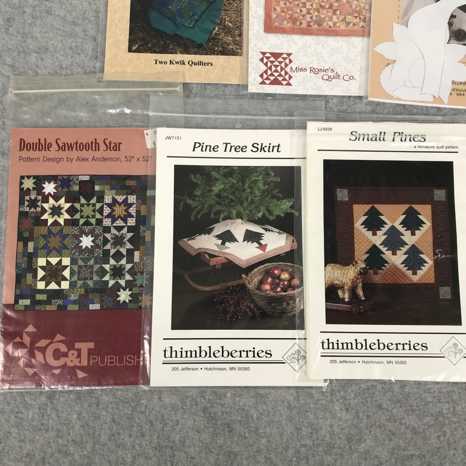 Quilt Pattern Lot of 10 Assorted Quilt and Doll Patterns Christmas Santa Floral