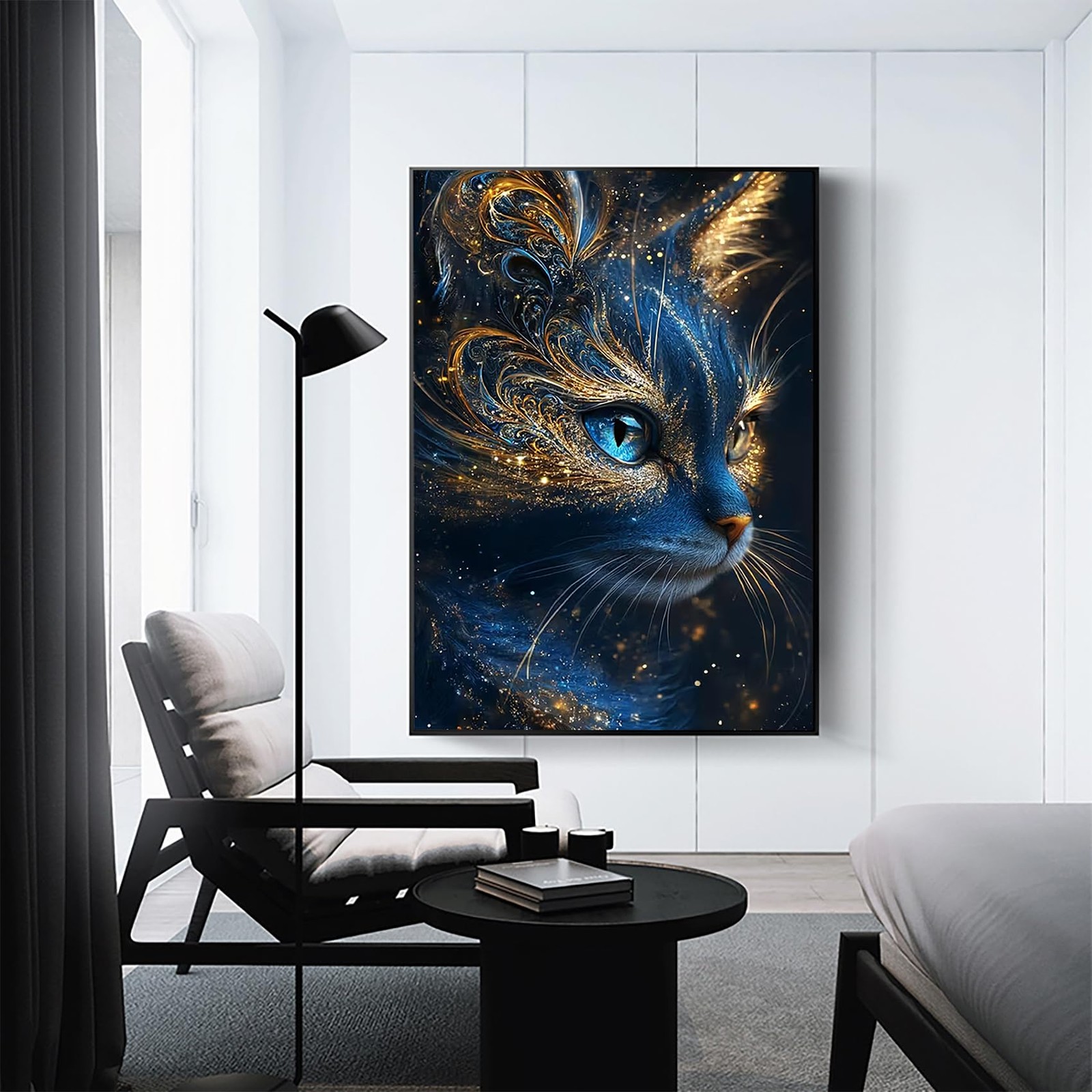 5D Black Cat Diamond Painting Kits for Adults Beginner,DIY Cat Diamond Art Ki…