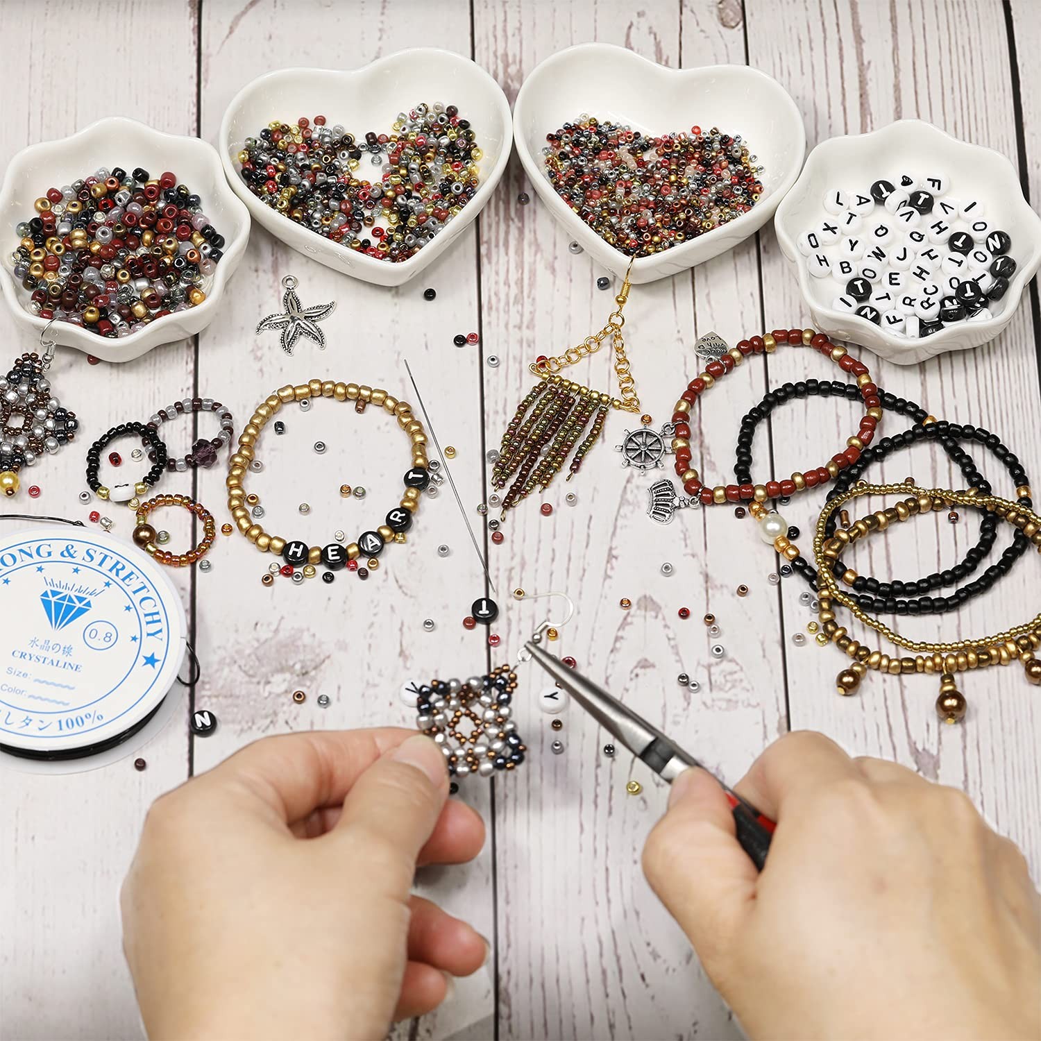 12/0 Glass Seed Beads About 15600pcs 24 Colors Loose Seed Beads 2mm 24 Colors A