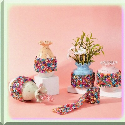 Colorful Crystal Rhinestone Trim 37mm for Fabric Decoration