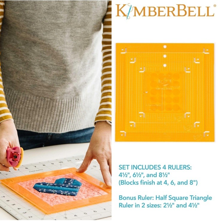 Kimberbell Orange Pop Quilting Rulers – Square Set of 4