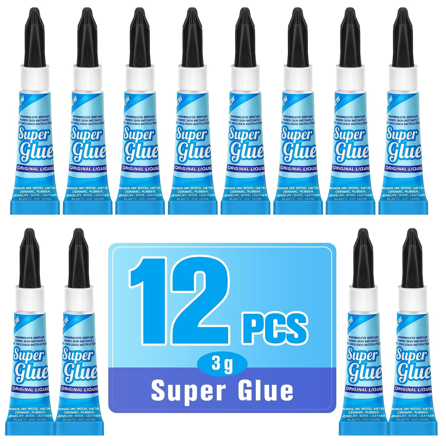 Super Glue Liquid Clear 3 Gram for Plastic Metal & Wood – Instant CA Adhesive