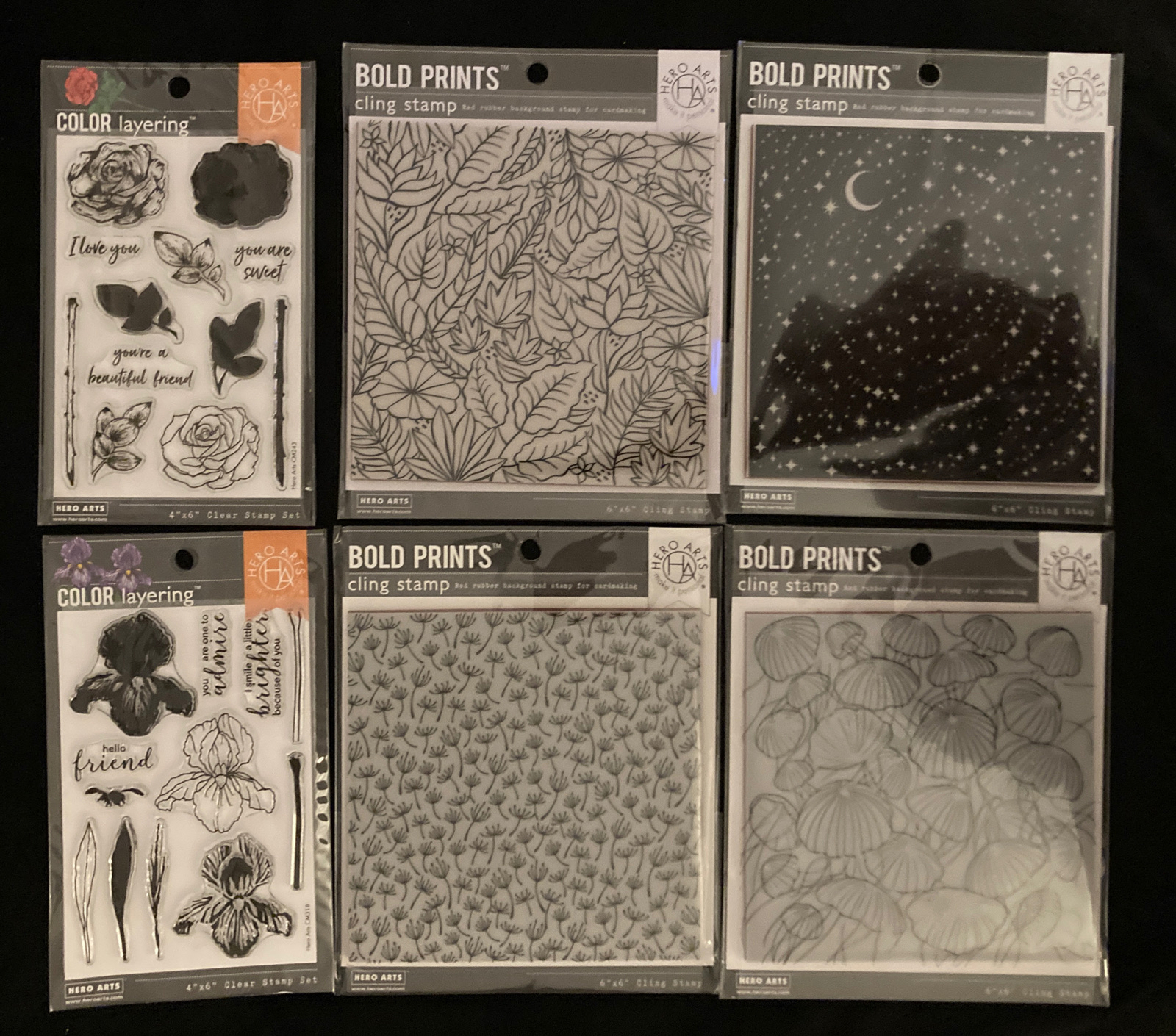 Hero Arts Clear Stamp Pack YOU CHOOSE: Poly Clear, Heroscapes, Color Layer, More