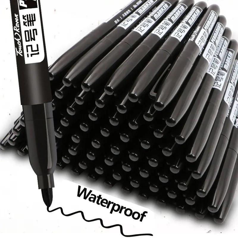 6pcs Permanent Marker Pen Set Waterproof Ink Sketch Drawing Markers – NEW