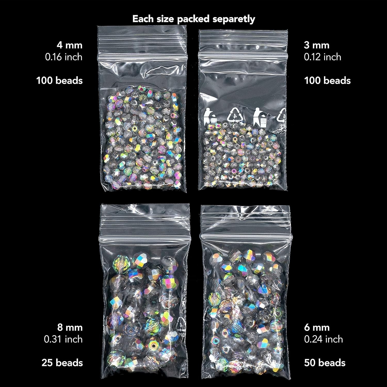 Versatile 275 Pcs Crystal Vitrail Czech Glass Beads – Perfect for Jewelry Design