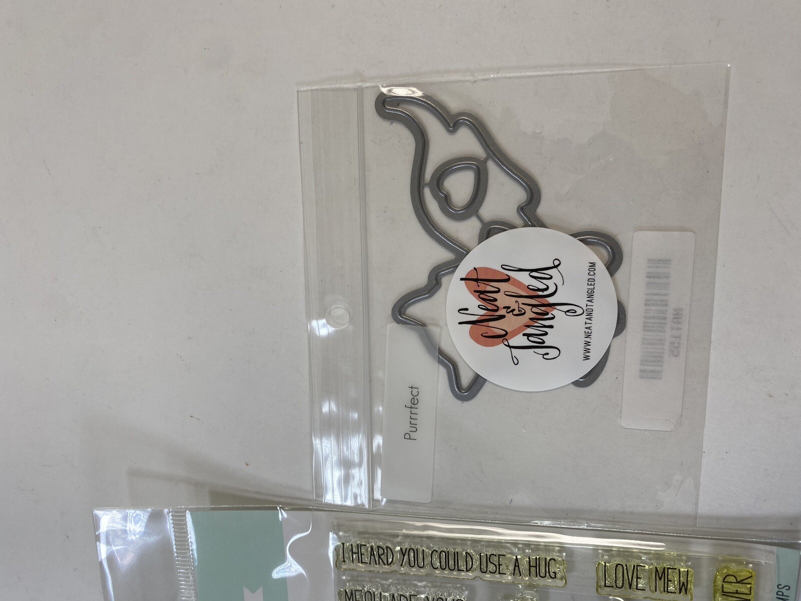 Neat & Tangled Purrfect Cat Stamps & Metal Cutting Die Set UM Clear Stamps