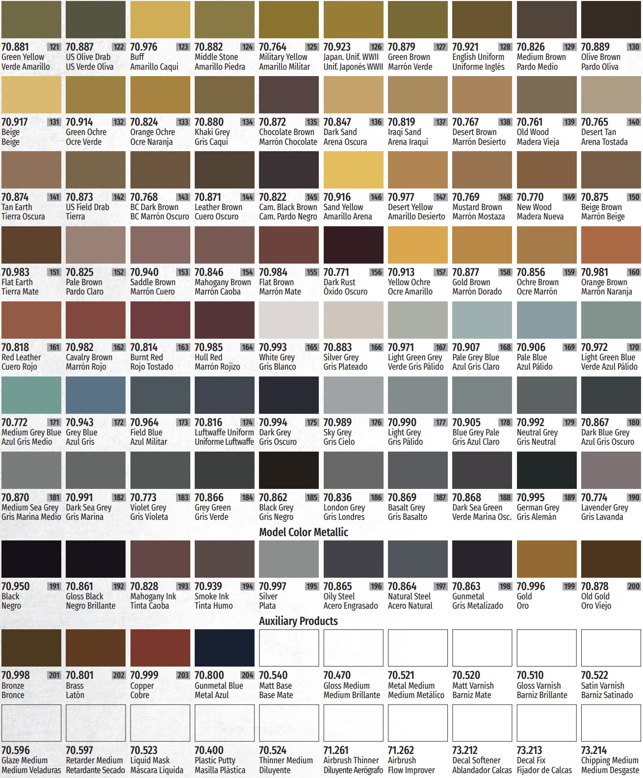 Vallejo Model Color Acrylic Paint Series 17ml