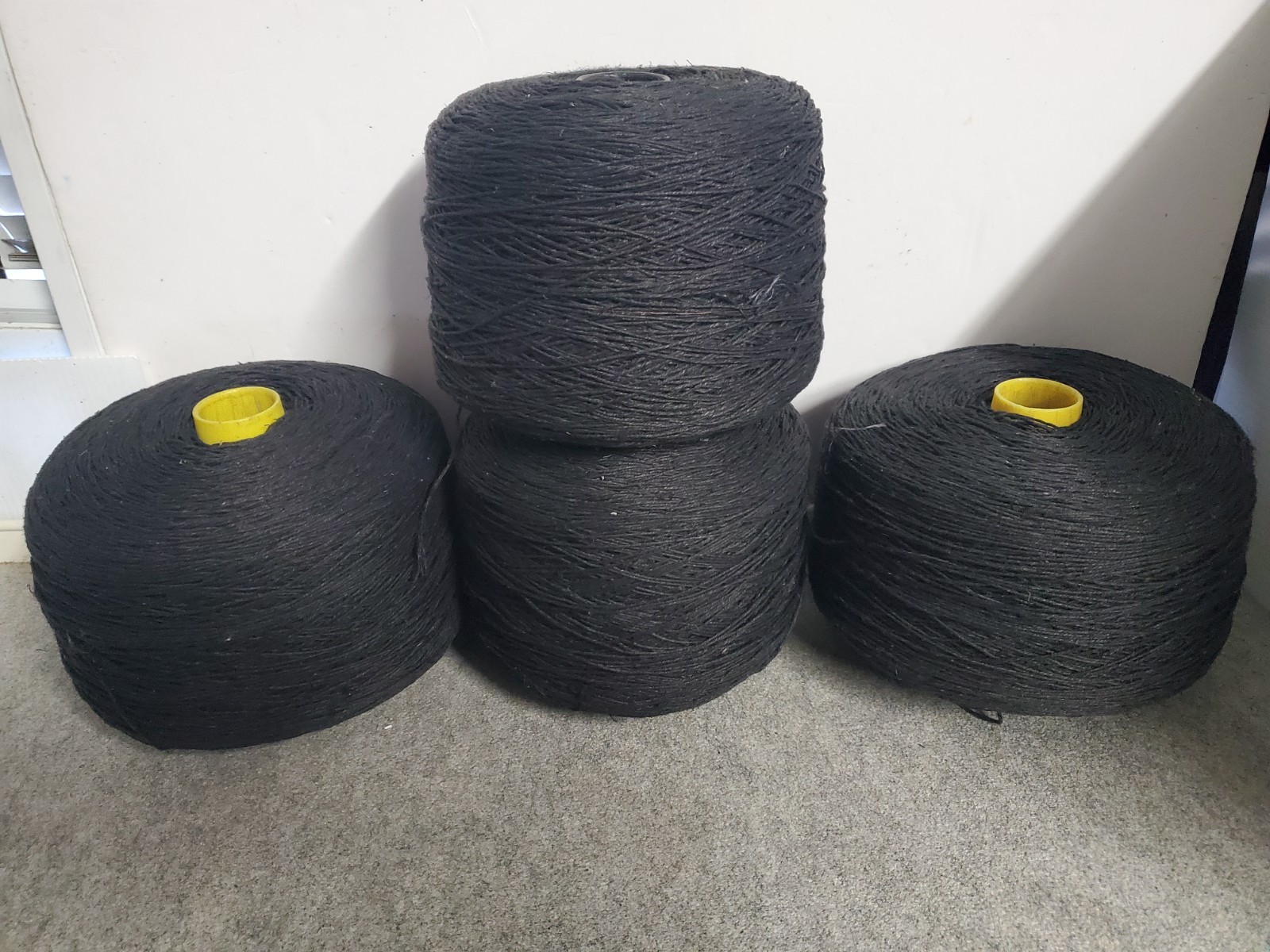 100% HEMP Yarn Dyed Black Cone 6-Ply Varies ± 2lb