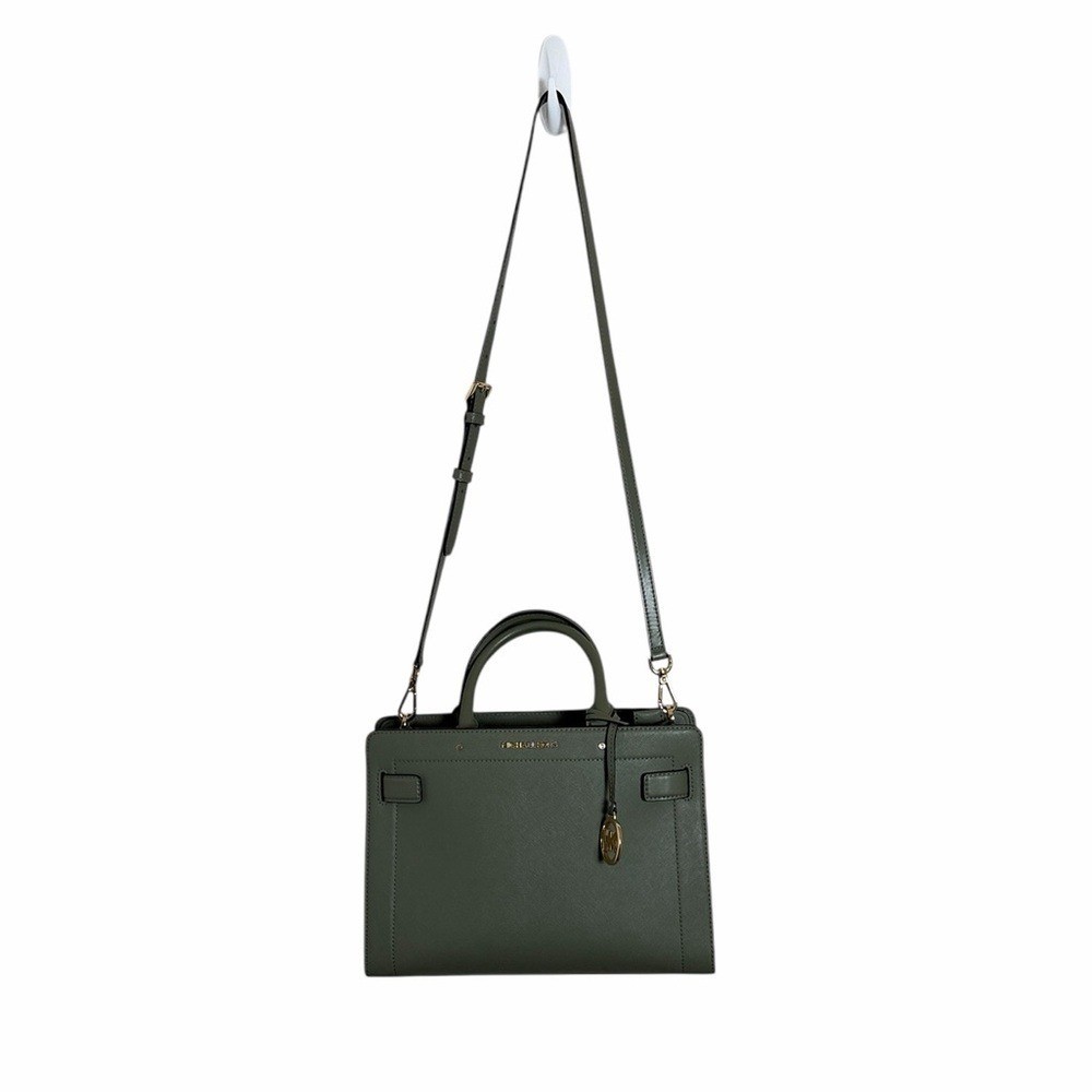 Michael Kors Rayne Saffiano Leather Satchel Olive Green