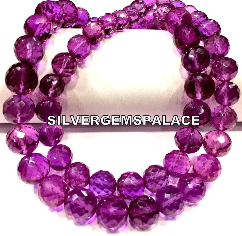 Extremely Rare~AAAA+ Alexandrite Faceted Beads Round Ball Purple Gemstone Beads.