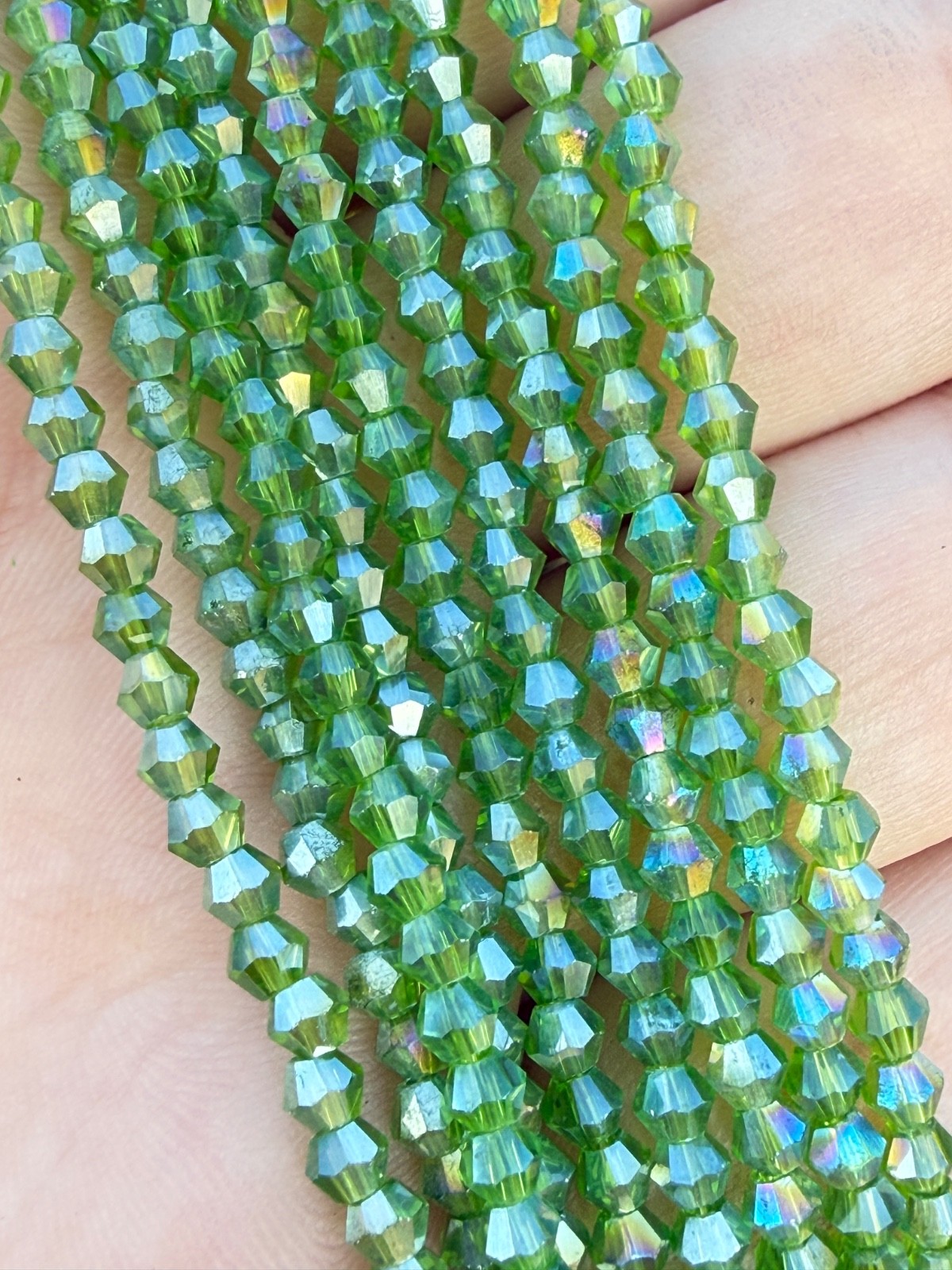 Bulk Lot Colorful 20 Strands AB faceted bicone glass beads 2 of each color