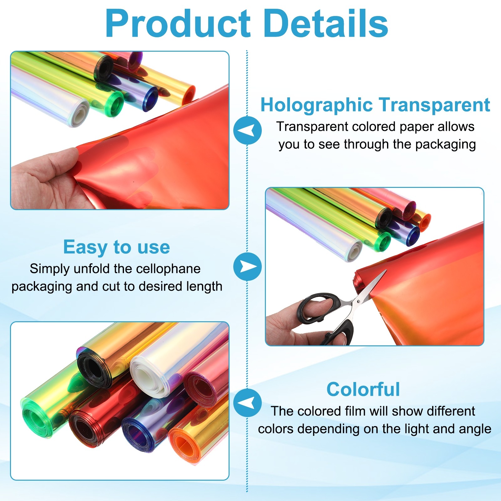 Holographic Clear Vinyl Film Holographic PVC Fabric 12″x48″,Laser Light Yellow