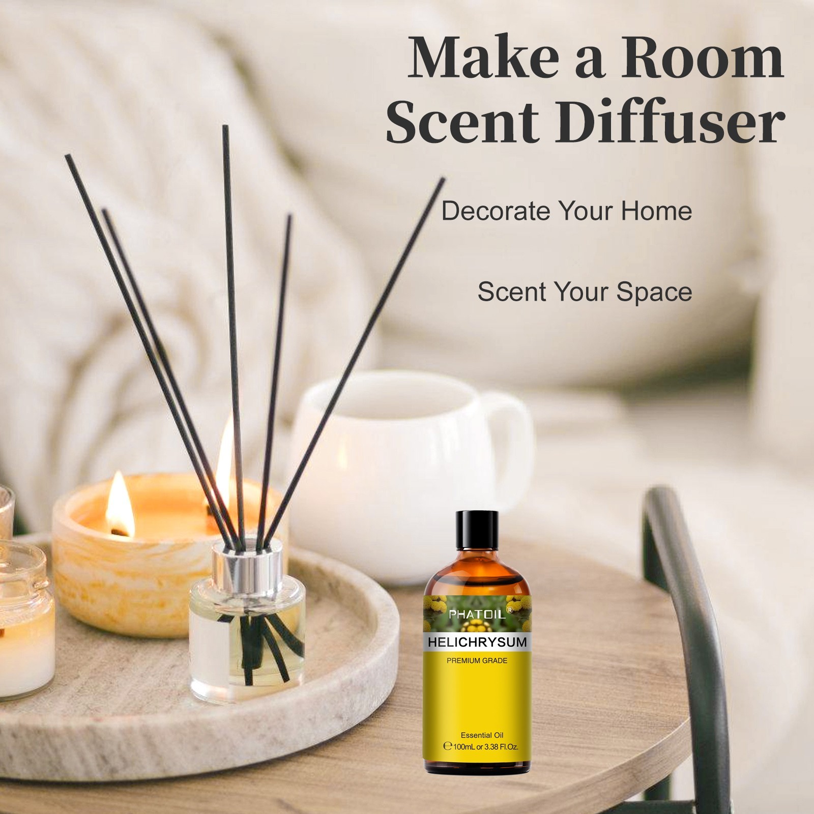 100 ml Essential Oil, Pure Natural -Therapeutic Grade w/Dropper -For Humidifier