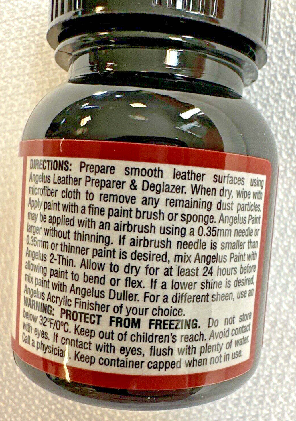 Angelus FLAT BLACK + FLAT WHITE Leather Paint – 1 fl.oz