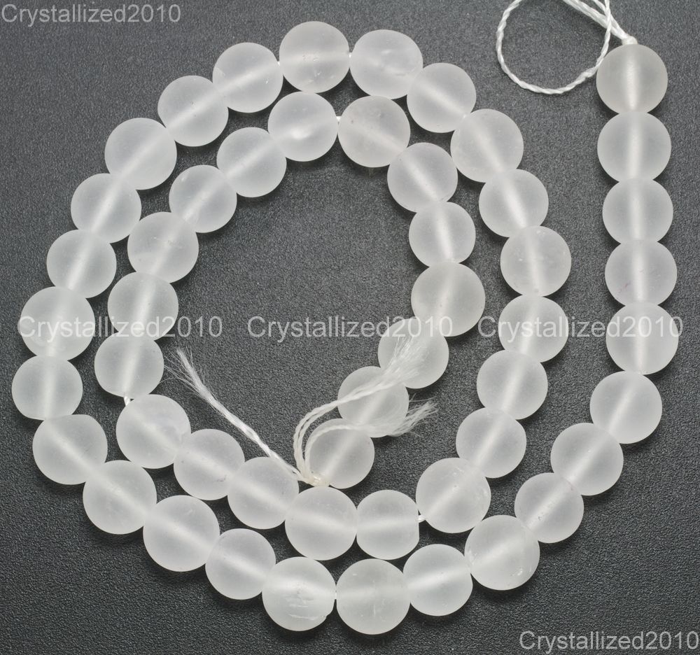 2 Strands Natural Matte Frosted Gemstone Round Loose Beads 4mm 6mm 8mm 10mm 15″