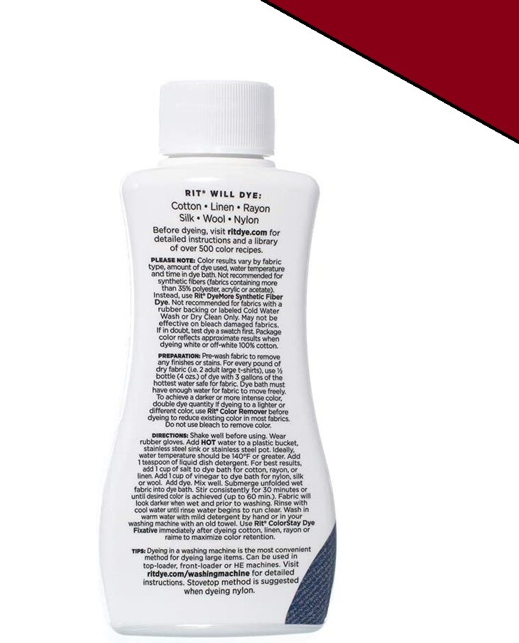 Rit Dye More For Clothes Liquid All Purpose Paint Restore Repair Black, 8 Oz New