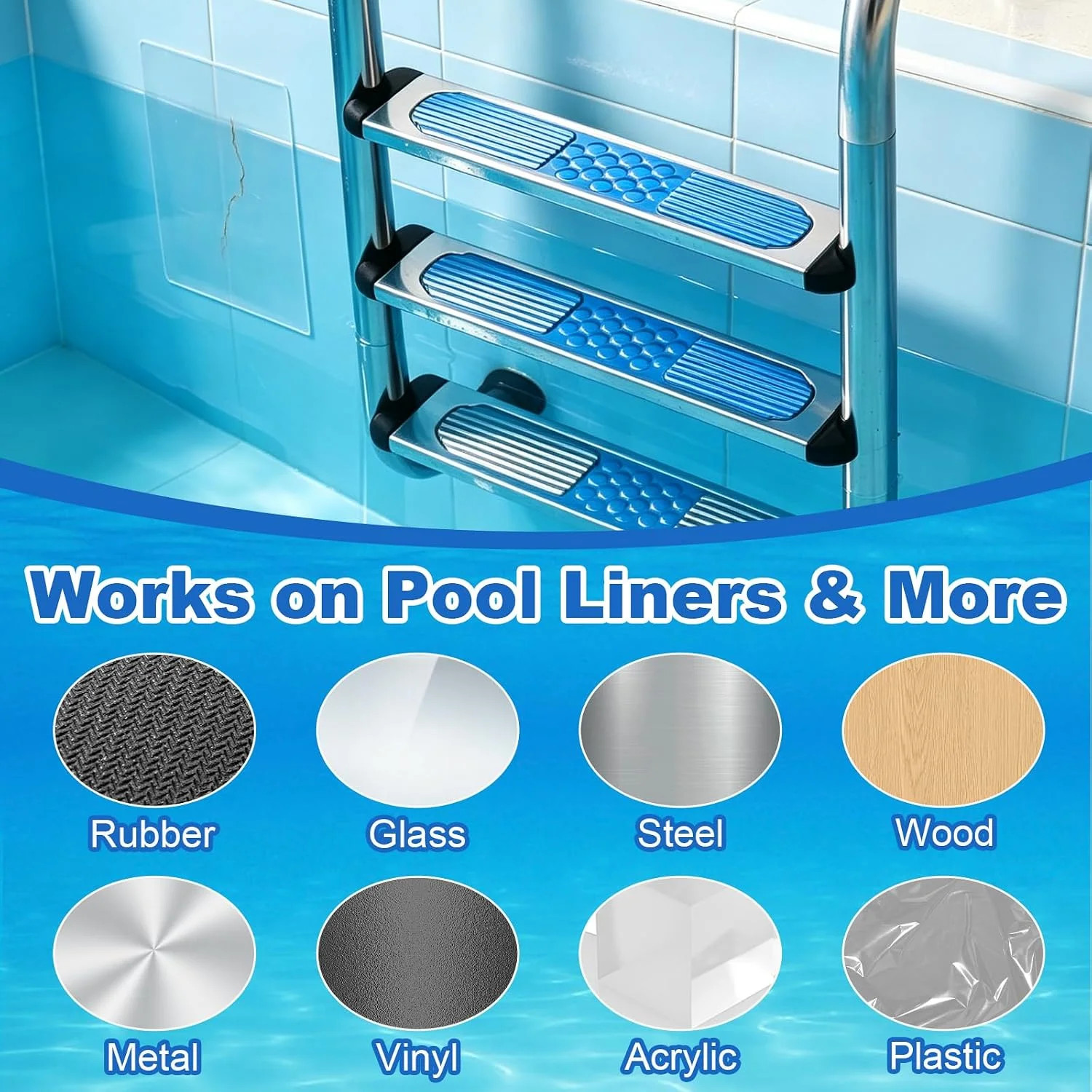 High-Viscosity Clear TPU Pool Patch Repair Kit – Underwater Patching, Self-Adhes