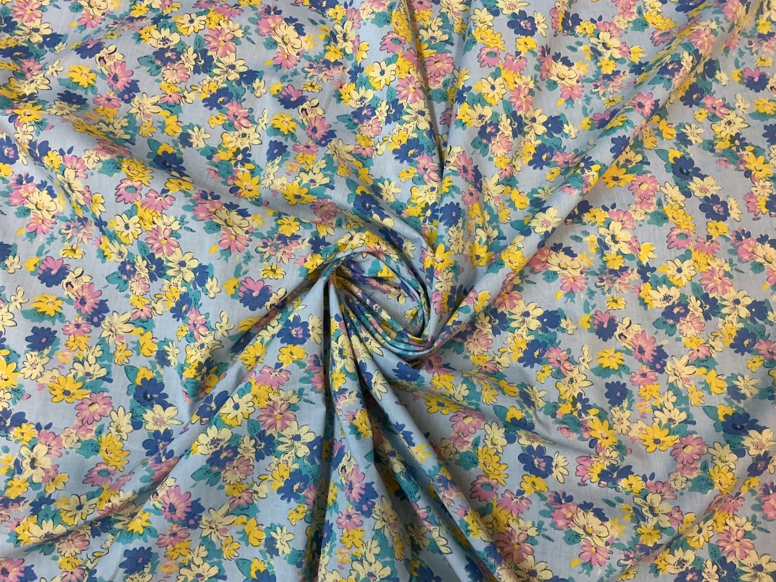 Floral Print Cotton Blend Fabric 56″- 60″ Wide By The YARD