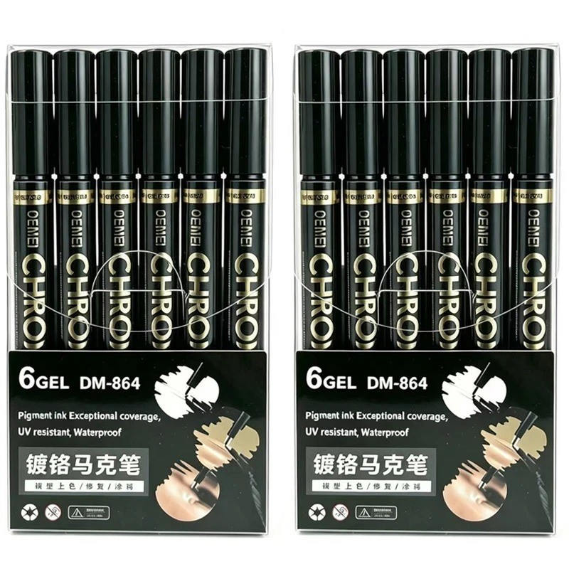 Liquid Chrome Markers Set, Permanent Mirror Pens for Plastic, Metal, Art