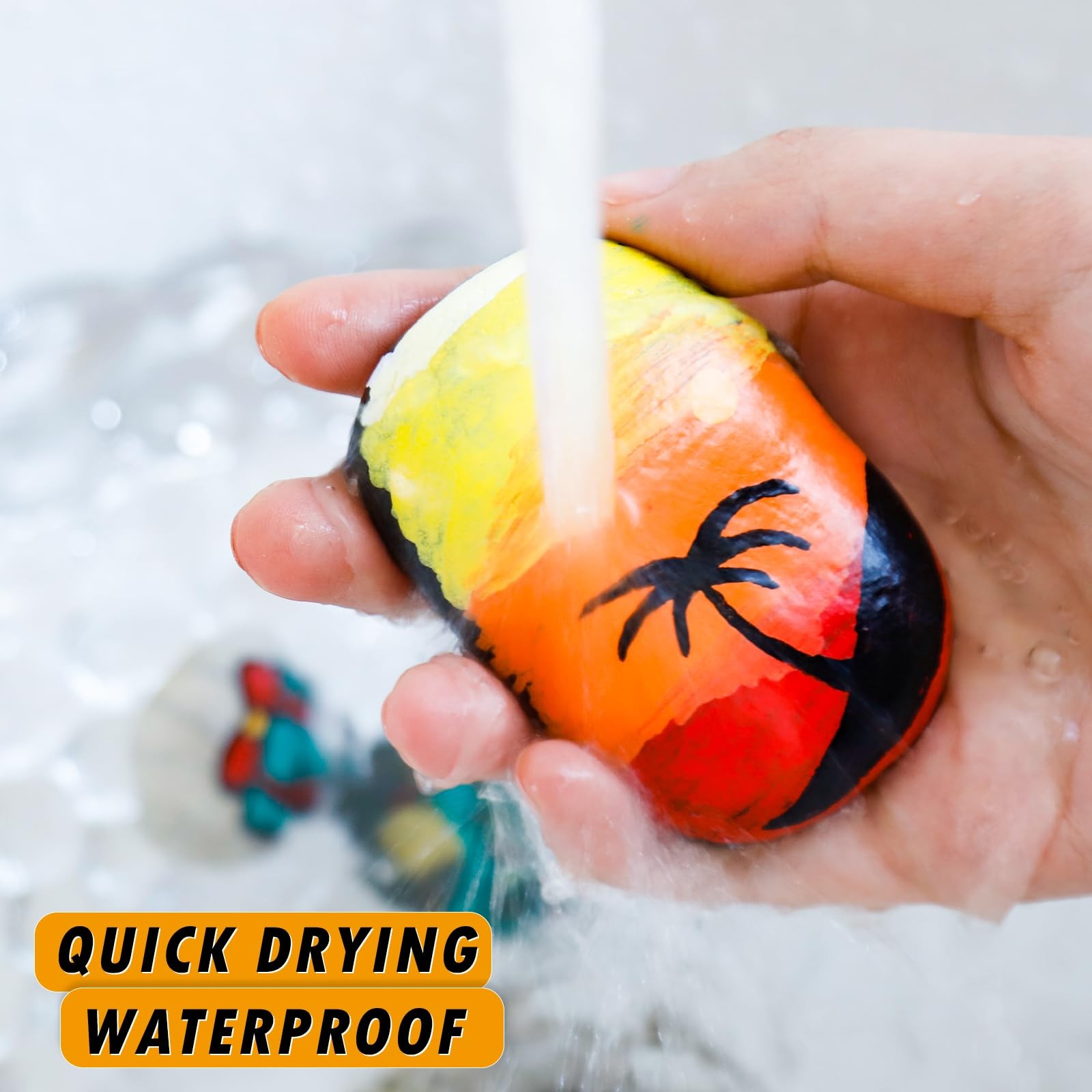 Yellow Paint Markers, 5 Pack Oil-Based Waterproof Quick Dry Permanent Paint Pen