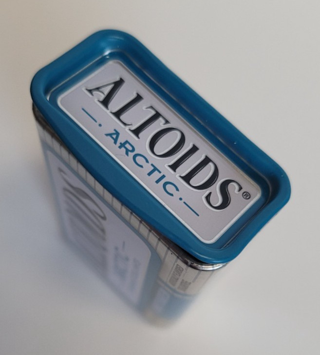 Altoids Arctic Wintergreen 3 inch Hinged Lid Tin Great for Crafts Storage Empty