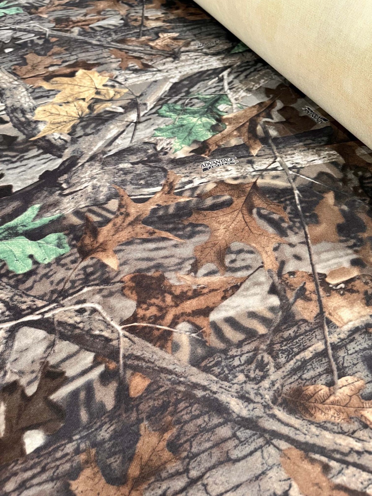 BY THE YARD 60” WIDE COTTON SOFT ADVANTAGE TIMBER CAMOFLAUGE FABRIC CAMO NEW