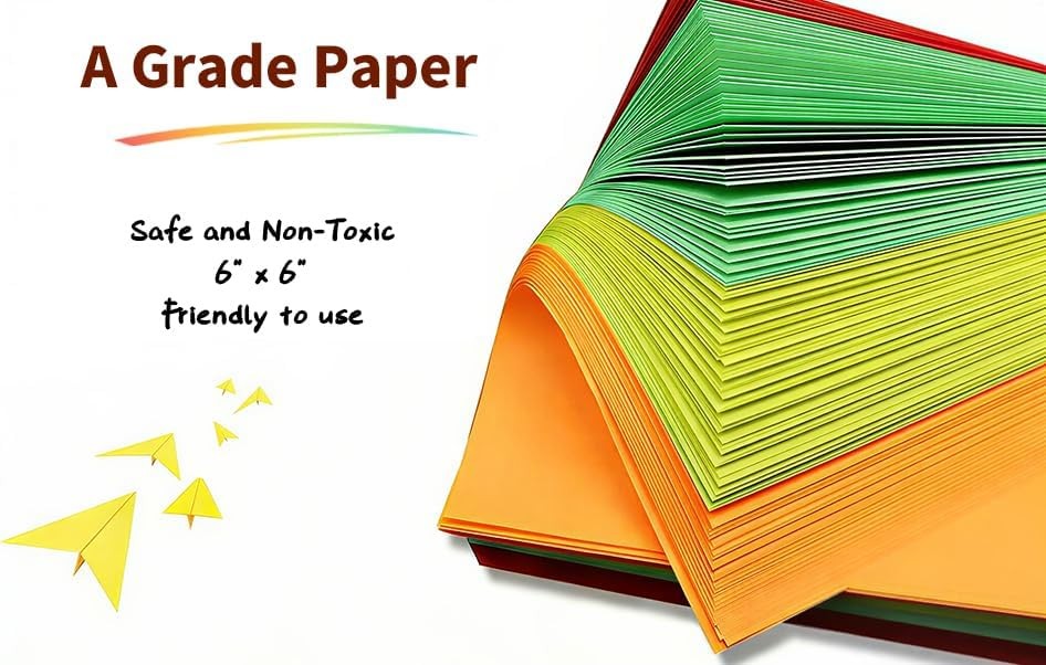 Origami Paper Double Sided Color – 160 Sheets – 20 Colors – 6 Inch Square Easy
