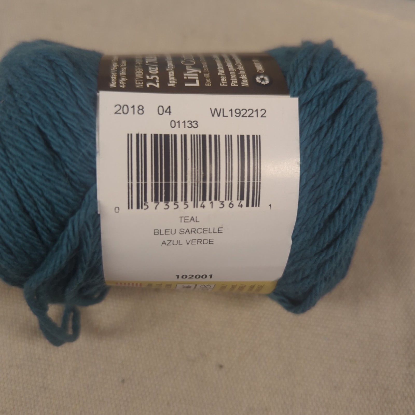 Lily Sugar ‘n Cream Cotton Yarn Blue/Green Mixed Lot 5 skein 4-ply Crochet Craft