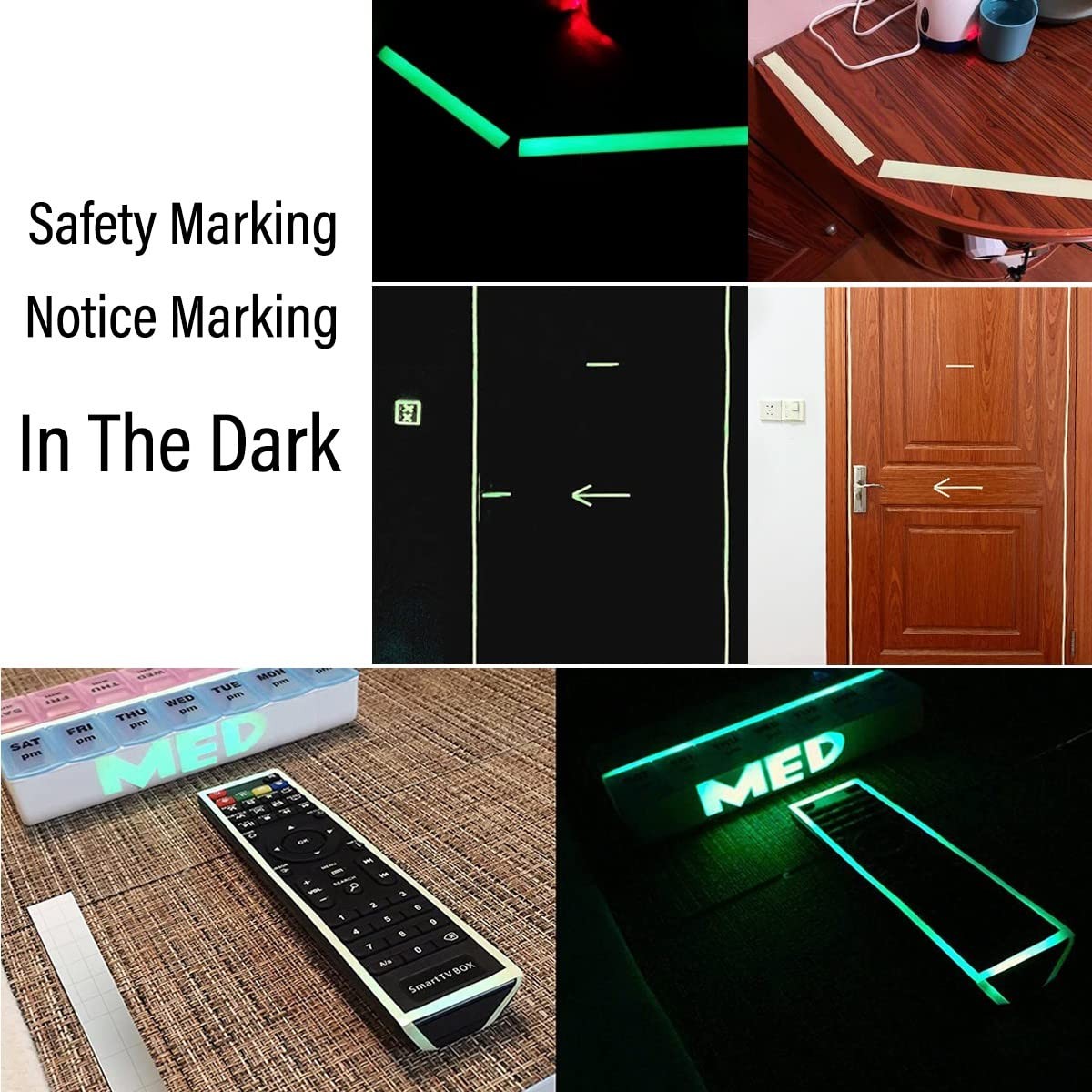 Glow In The Dark Waterproof Luminous Self Adhesive Tape Safety Stickers 3M USA