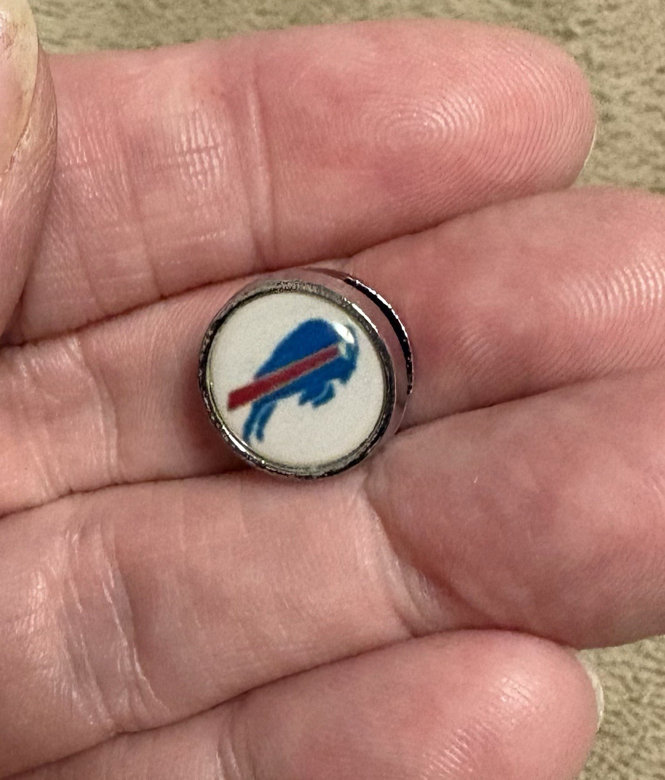10 Pce BUFFALO BILLS Slide Charms Metal Enamel Bracelets Jewelry Making Charms