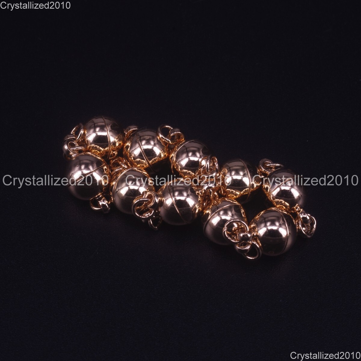 10 Sets Strong Magnetic Round Ball Smooth Metal Connector Clasps Silver 6mm 8mm