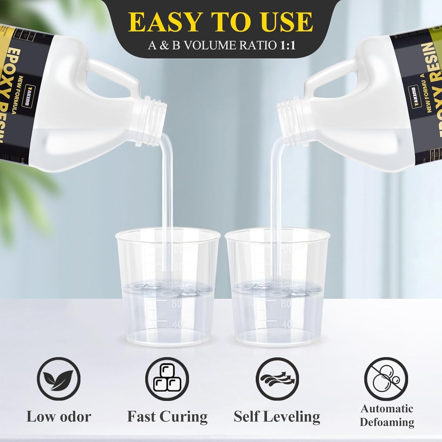 1 Gallon 3× UV Resistant Epoxy Resin Kit – Ultra Clear Non-Yellowing Formula …