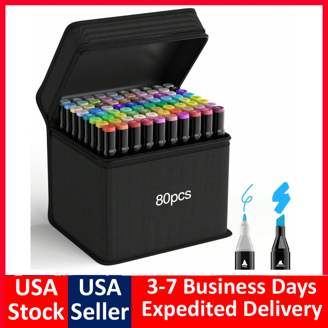 80/168/262 Colors Dual Tip Markers Drawing Markers Set Dual Tip Alcohol Markers