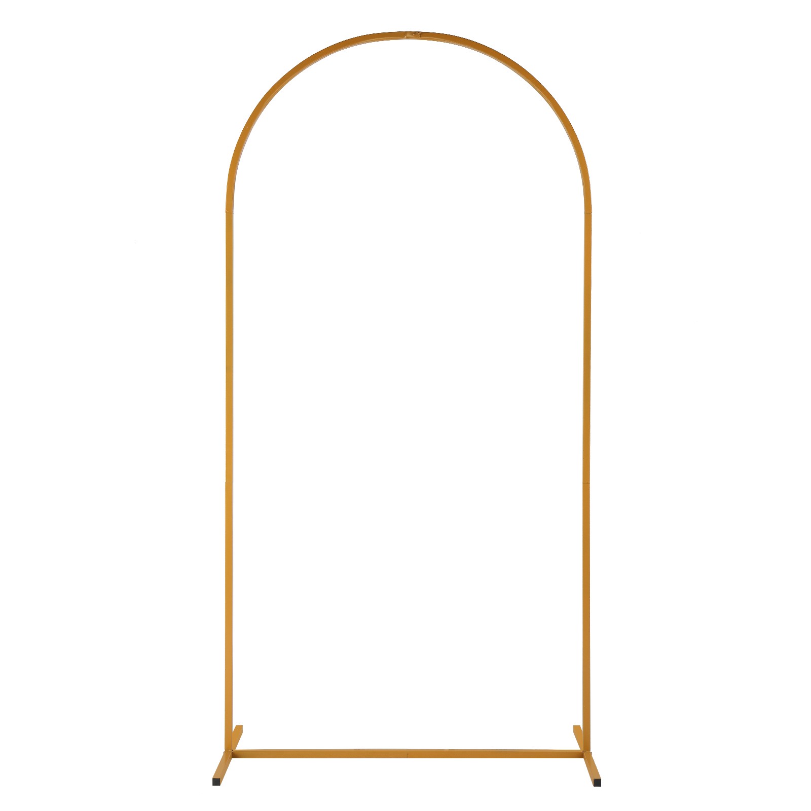 Golden Yellow 100x200cm Iron Arc Door Frame Wedding Arch with Water Bags Floor