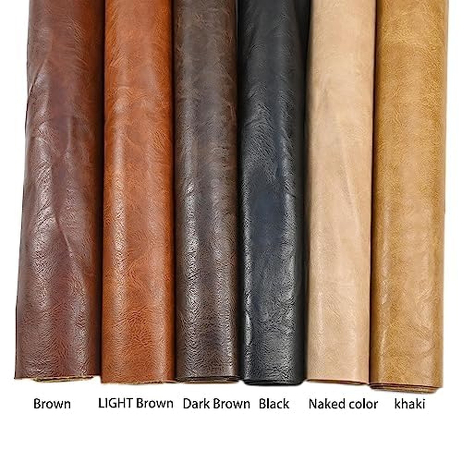 300x140cm Brown Soft Faux Leather Fabric, 1mm Thick PU Material | Exquisite A…