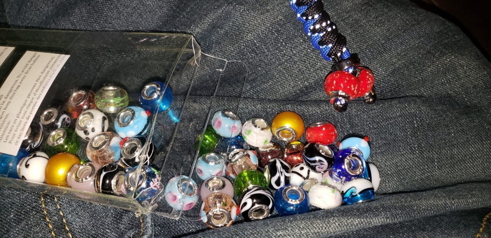 TOAOB 50pcs Assorted Glass European Lampwork Beads Large Hole Spacer Beads NEW