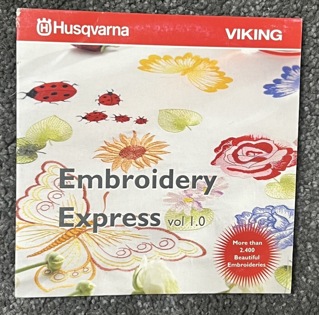 Husqvarna Viking Embroidery Express 1.0 CD Over 2,400 Beautiful Embroideries MT