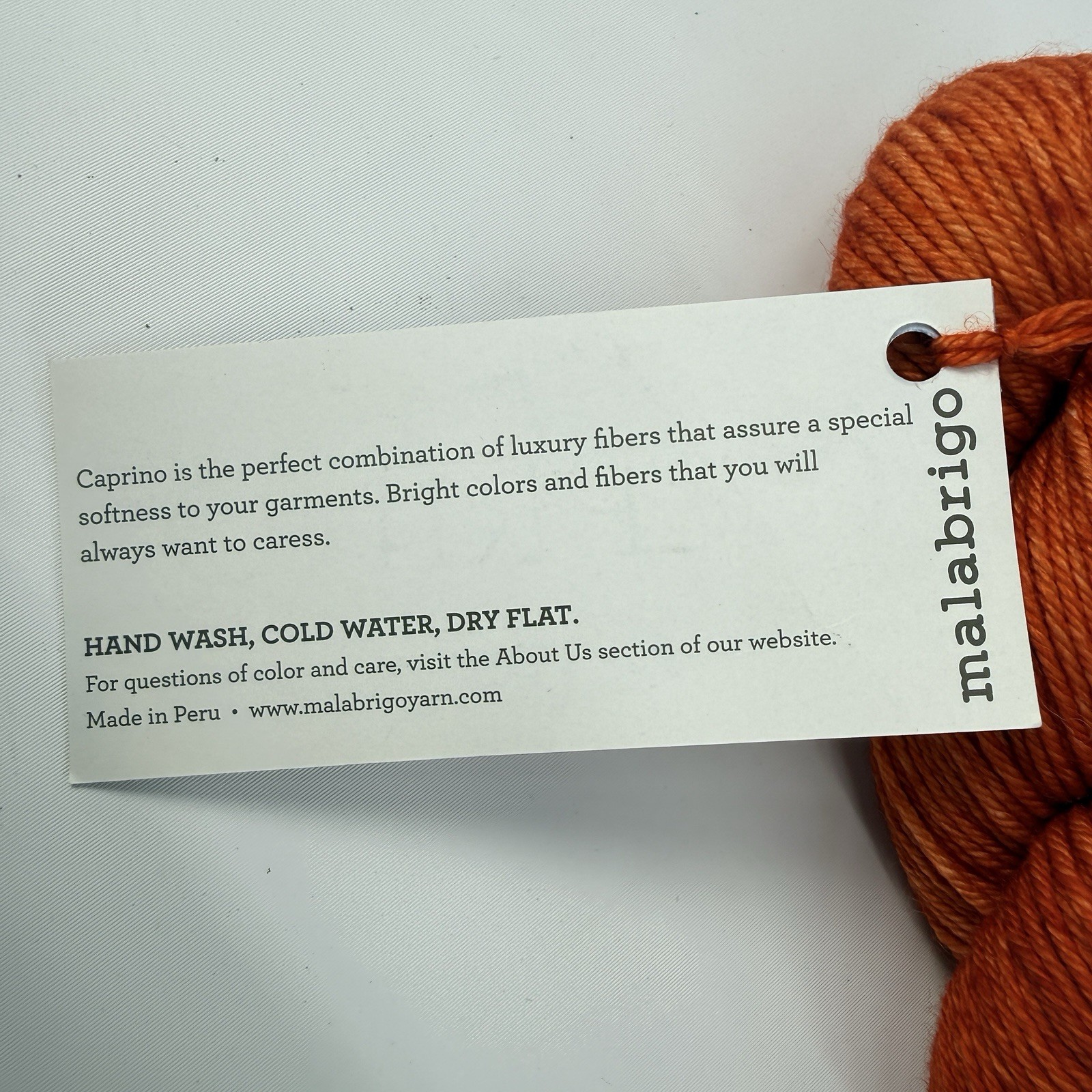 MALABRIGO DK Yarn #016 Glazed Carrot Merino Cashmere Lot 7 Twisted Hank Skeins